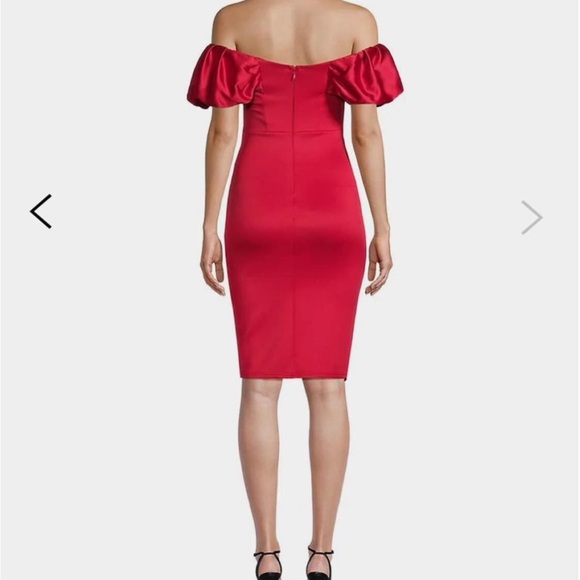 LIGHT PURPLE Lipsy London Off-Shoulder Bubble Dress - Picture 5 of 6